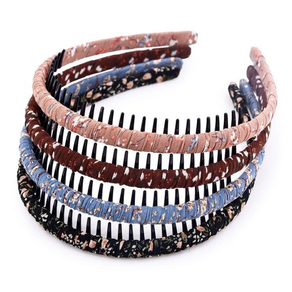 Multicolor Resin Hair Hoop Headband Accessories for Women 4 Pack